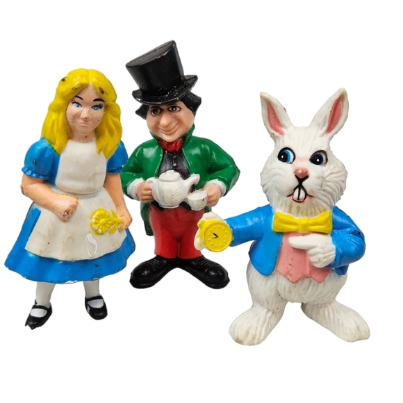 Vintage 1988 HG Toys Fairy Tale Alice in Wonderland PVC Figurines Lot of 3 U35 - Picture 9 of 9